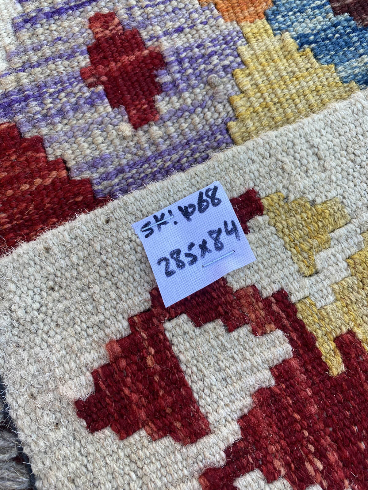 Handmade Flat Weave Kilim Rug (285 CM x 84 CM) SK#1068