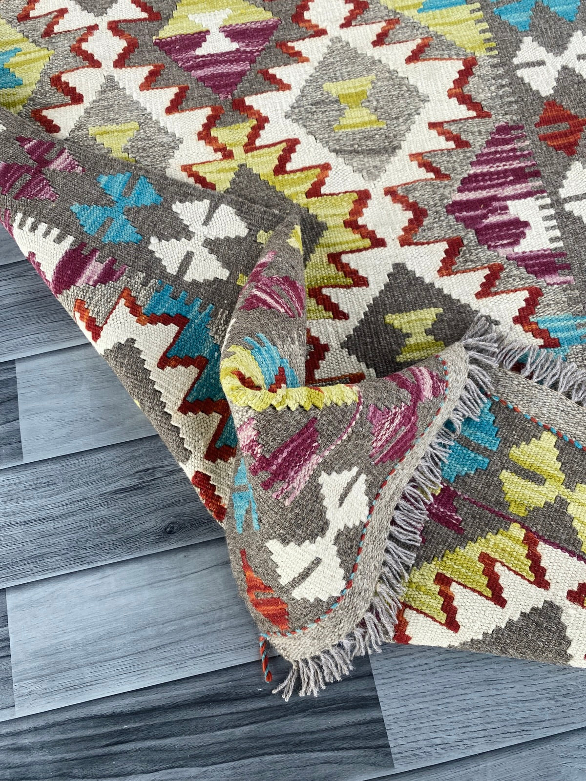 Handmade Afghan Chobi Kilim Hallway Runner Rug 184 CM x 77 CM  SS # 167