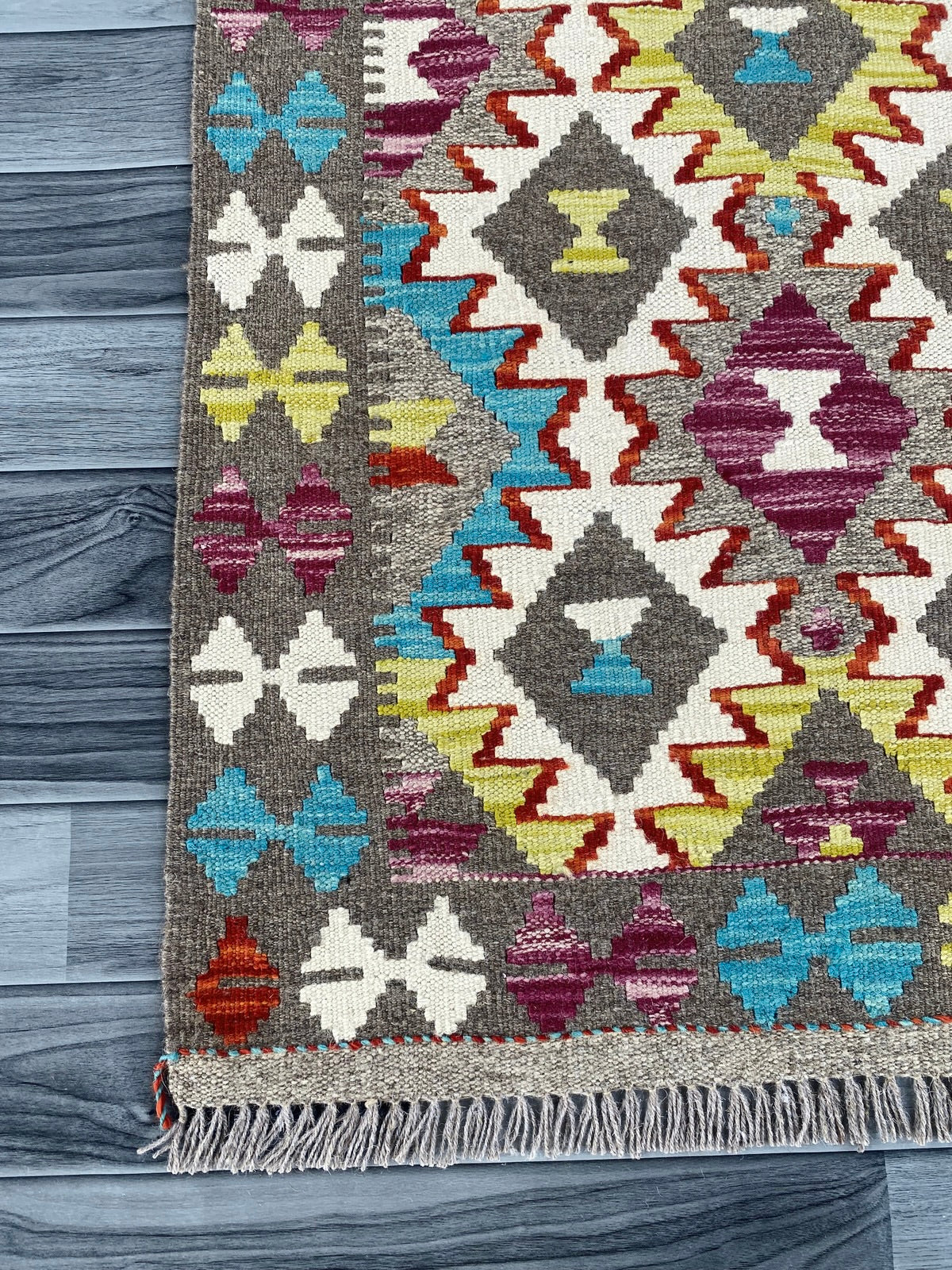 Handmade Afghan Chobi Kilim Hallway Runner Rug 184 CM x 77 CM ( SS # 167 )