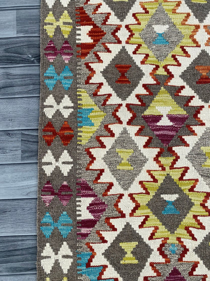 Handmade Afghan Chobi Kilim Hallway Runner Rug 184 CM x 77 CM ( SS # 167 )