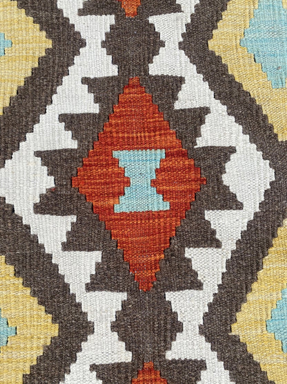 Handmade Afghan Chobi Kilim Hallway Runner Rug 213 CM x 80 CM ( SS # 165 )