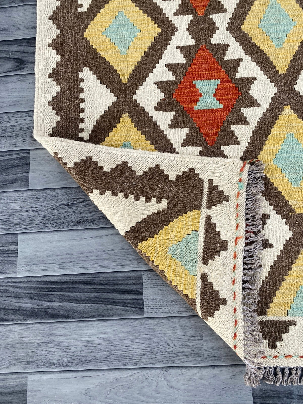 Handmade Afghan Chobi Kilim Hallway Runner Rug 213 CM x 80 CM ( SS # 165 )