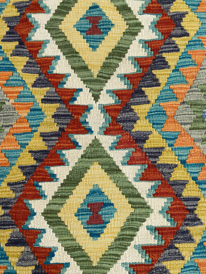 Handmade Afghan Chobi Kilim Rug 95x65 cm KAS#700