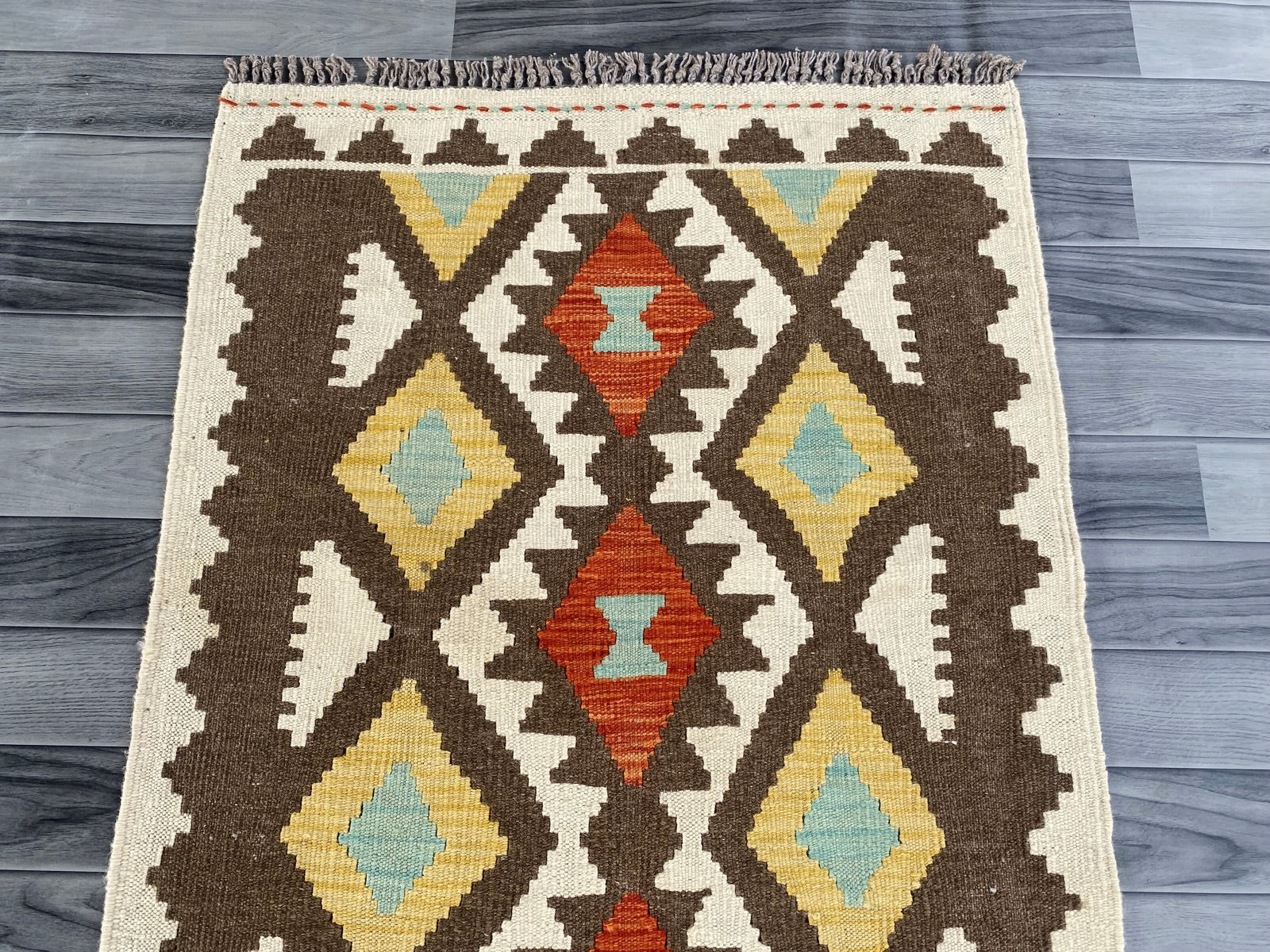 Handmade Afghan Chobi Kilim Hallway Runner Rug 213 CM x 80 CM  SS # 165