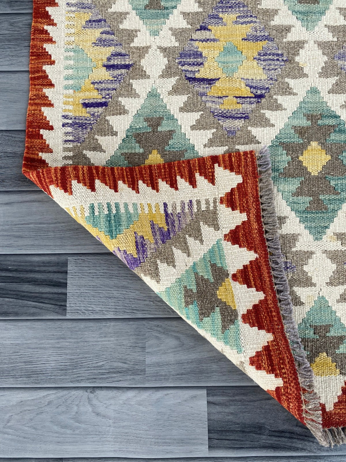 Handmade Afghan Chobi Kilim Hallway Runner Rug 195 CM x 70 CM ( SS # 163 )