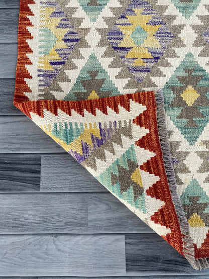 Handmade Afghan Chobi Kilim Hallway Runner Rug 195 CM x 70 CM ( SS # 163 )