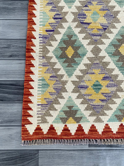 Handmade Afghan Chobi Kilim Hallway Runner Rug 195 CM x 70 CM ( SS # 163 )