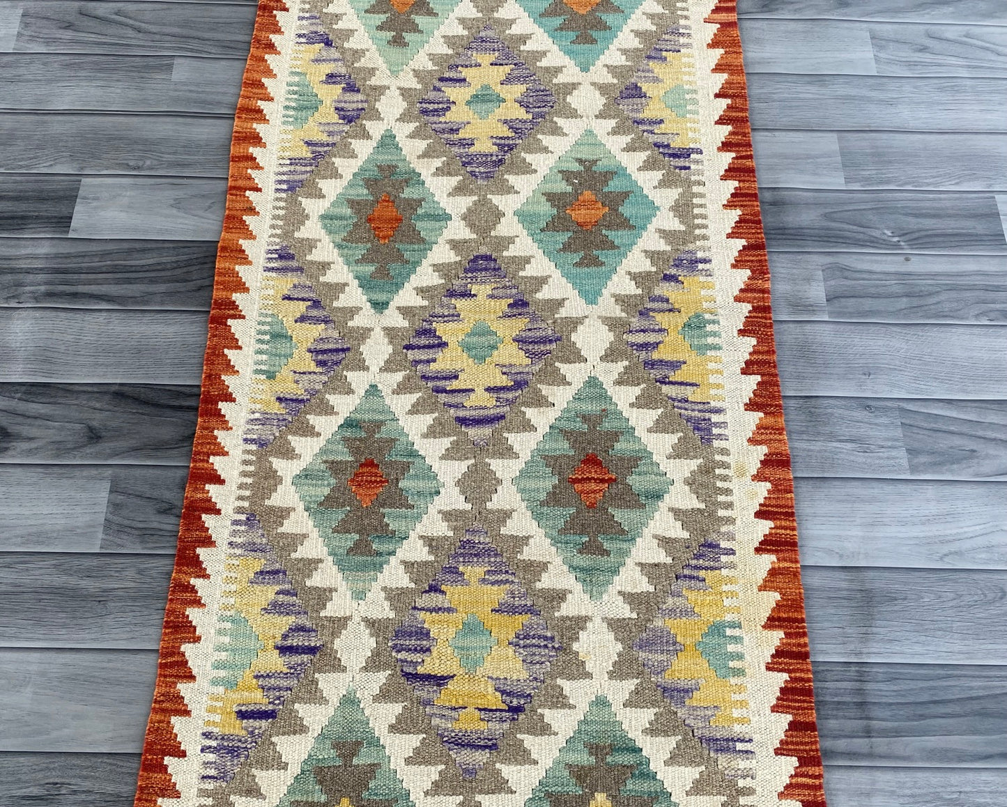 Handmade Afghan Chobi Kilim Hallway Runner Rug 195 CM x 70 CM ( SS # 163 )