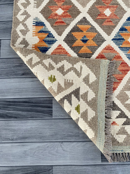 Handmade Afghan Chobi Kilim Hallway Runner Rug 200 CM x 70 CM ( SS # 162 )