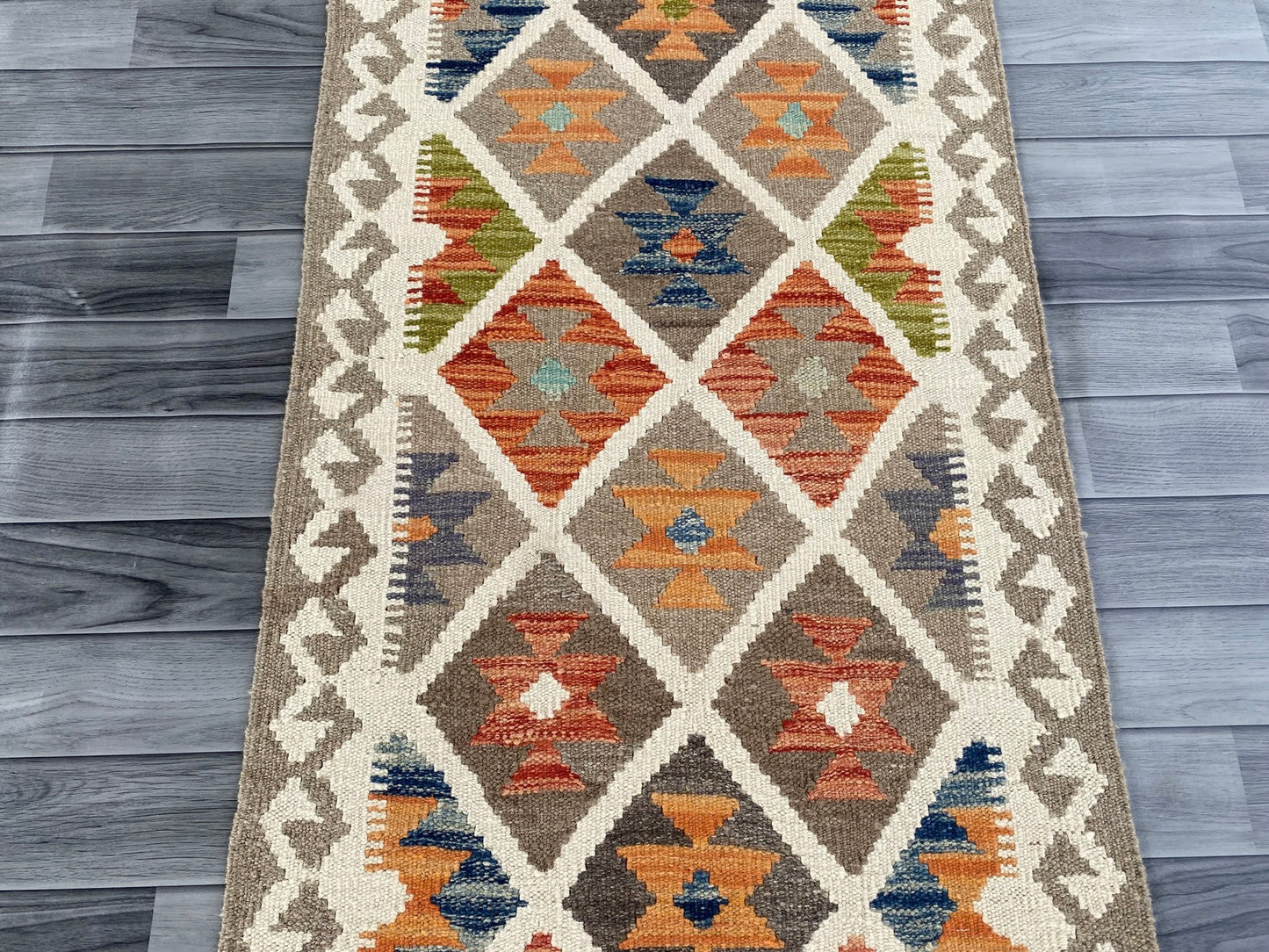 Handmade Afghan Chobi Kilim Hallway Runner Rug 200 CM x 70 CM ( SS # 162 )