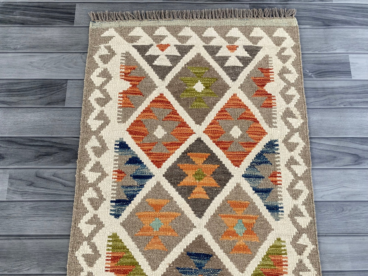 Handmade Afghan Chobi Kilim Hallway Runner Rug 200 CM x 70 CM ( SS # 162 )