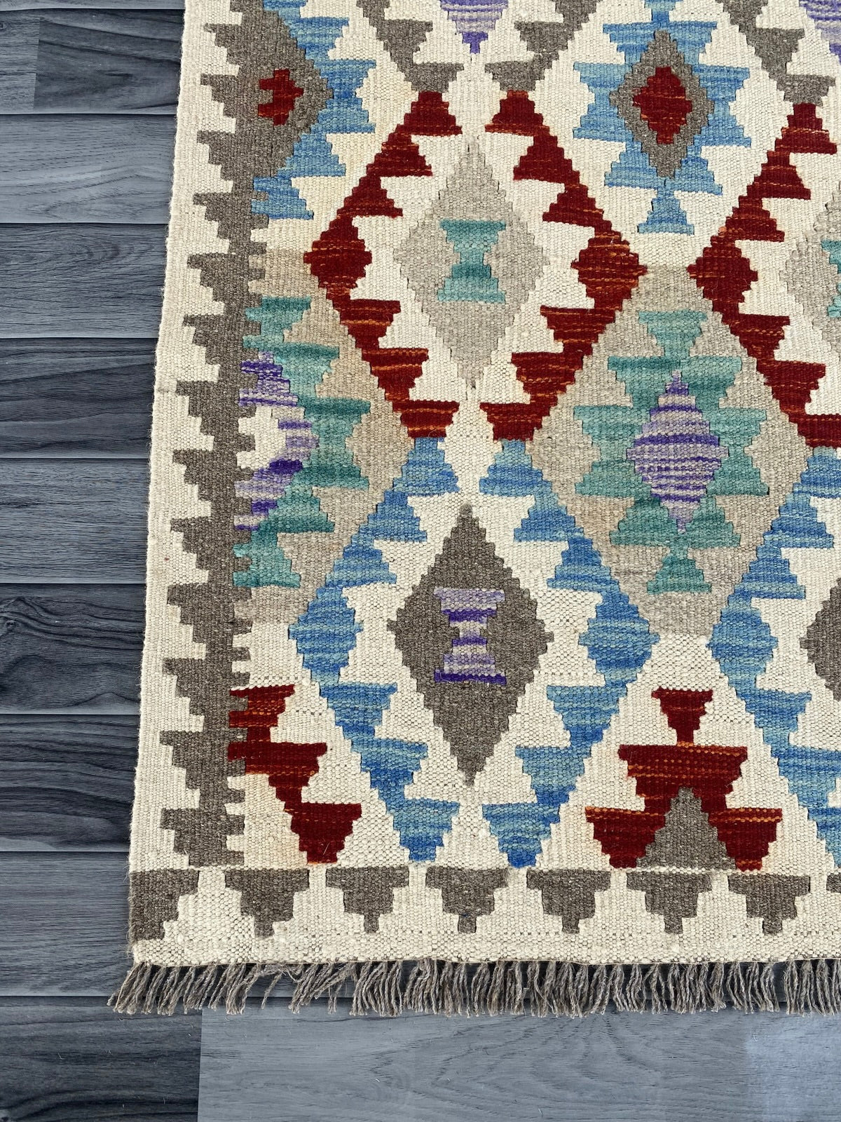 Handmade Afghan Chobi Kilim Hallway Runner Rug 200 CM x 81 CM ( SS # 161 )