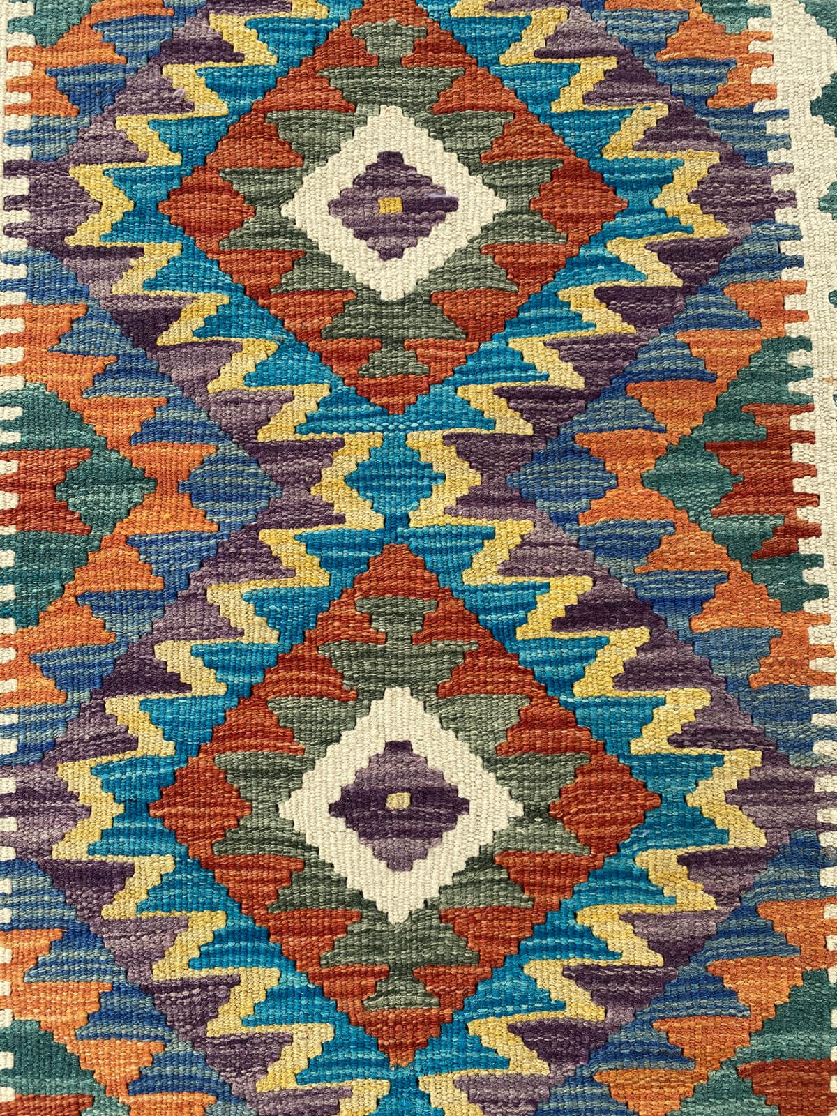 Handmade Afghan Chobi Kilim Rug 84x57 cm KAS#705