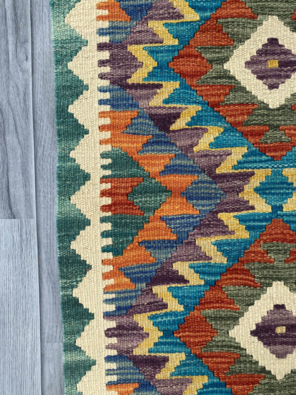 Handmade Afghan Chobi Kilim Rug 84x57 cm KAS#705