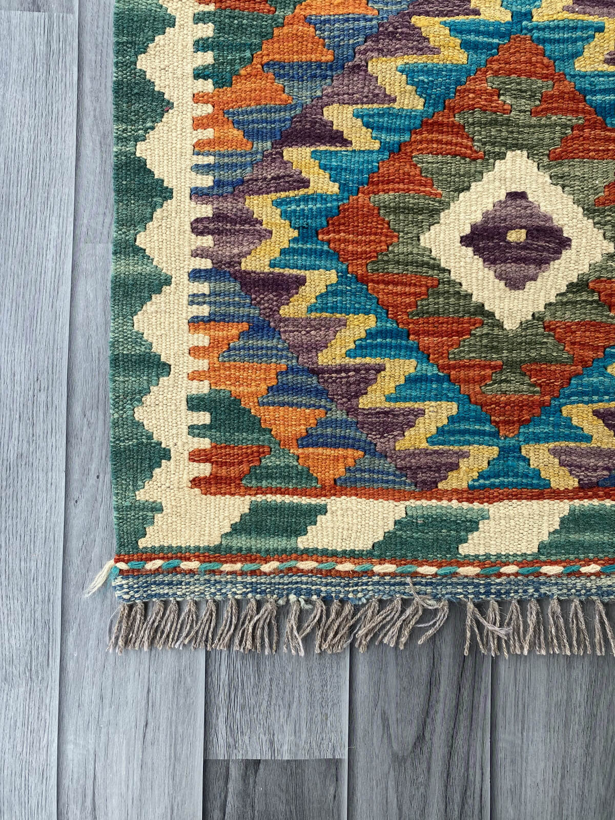 Handmade Afghan Chobi Kilim Rug 84x57 cm KAS#705