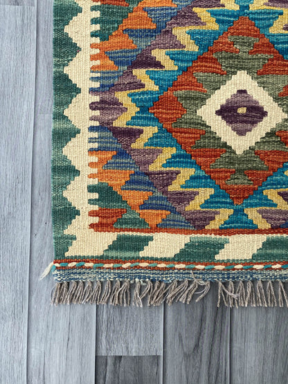 Handmade Afghan Chobi Kilim Rug 84x57 cm KAS#705