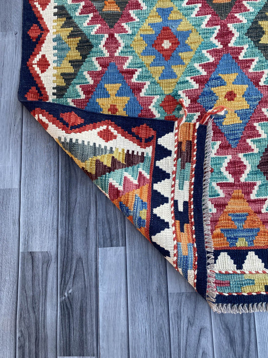 Handmade Flat Weave Kilim Rug (289 CM x 80 CM)SK#1074