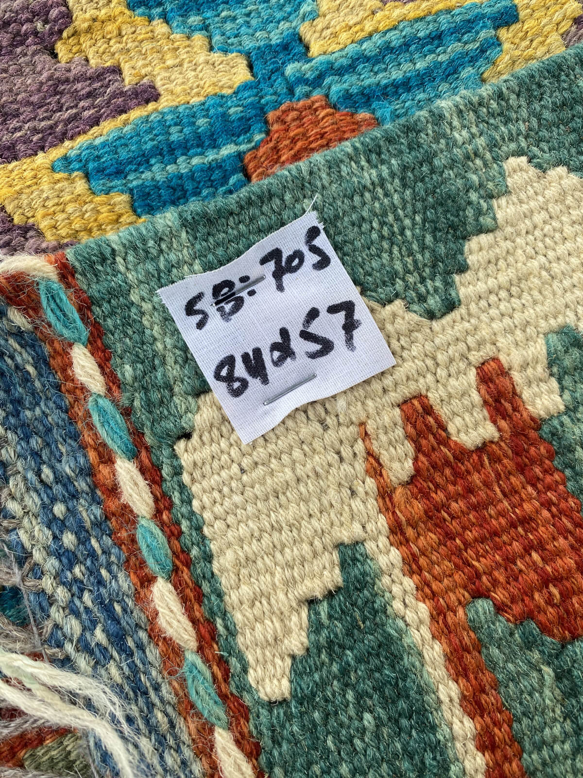 Handmade Afghan Chobi Kilim Rug 84x57 cm KAS#705