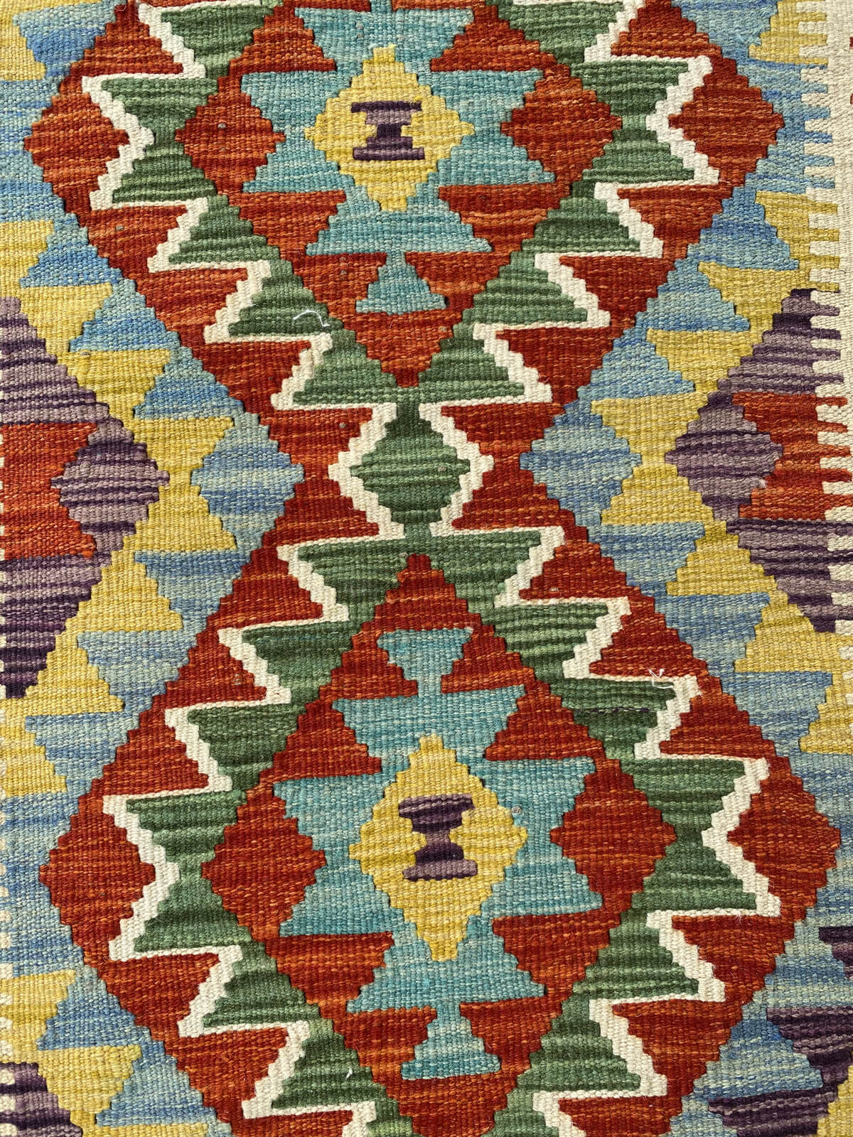 Handmade Afghan Chobi Kilim Rug 95x58 cm KAS#706