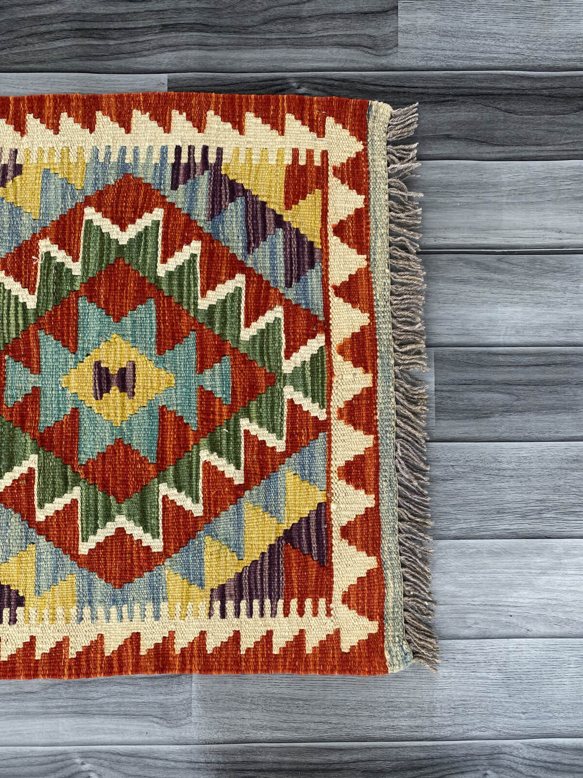 Handmade Afghan Chobi Kilim Rug 95x58 cm KAS#706