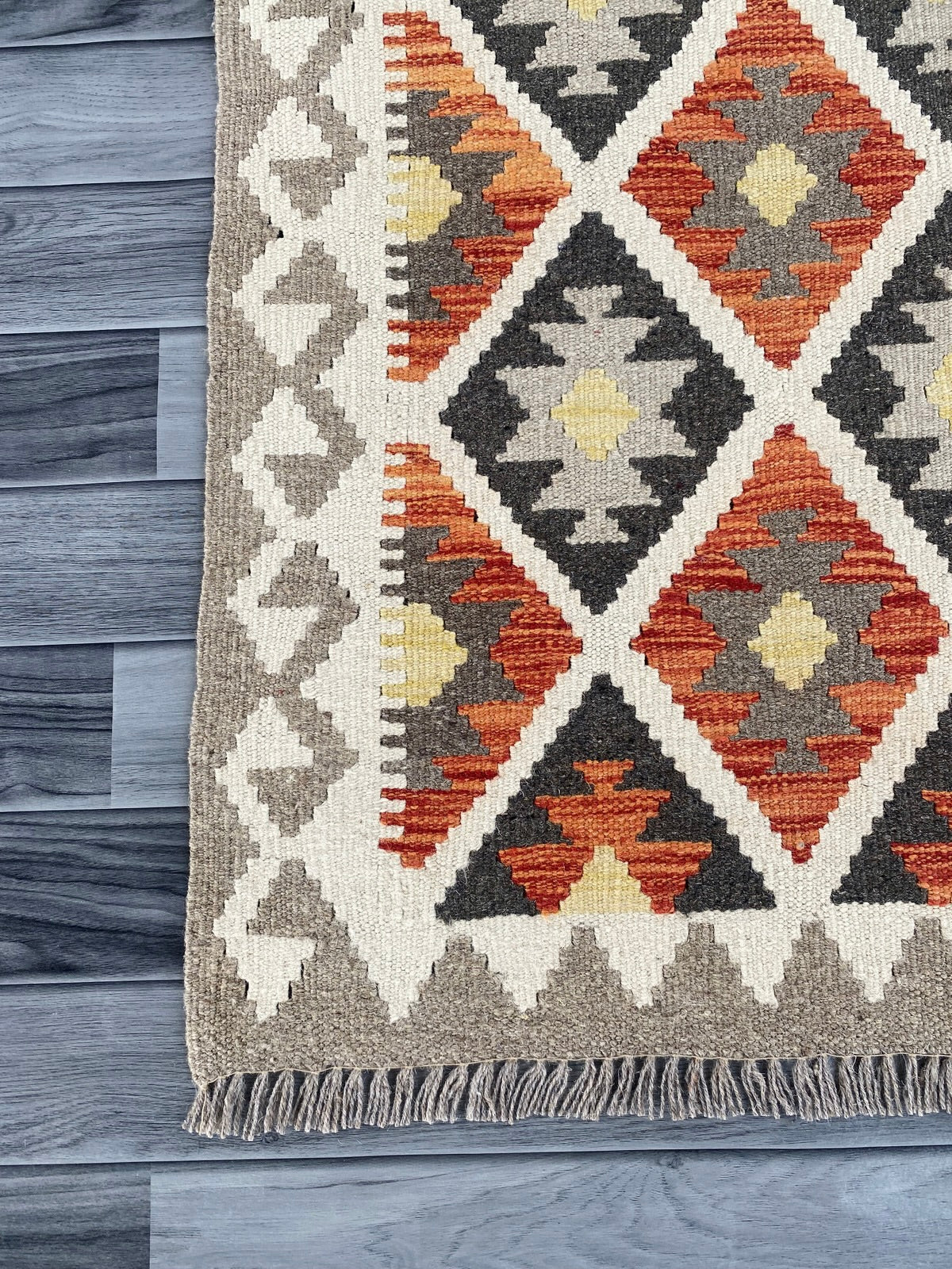 Handmade Afghan Chobi Kilim Hallway Runner Rug 195 CM x 67 CM ( SS # 160 )