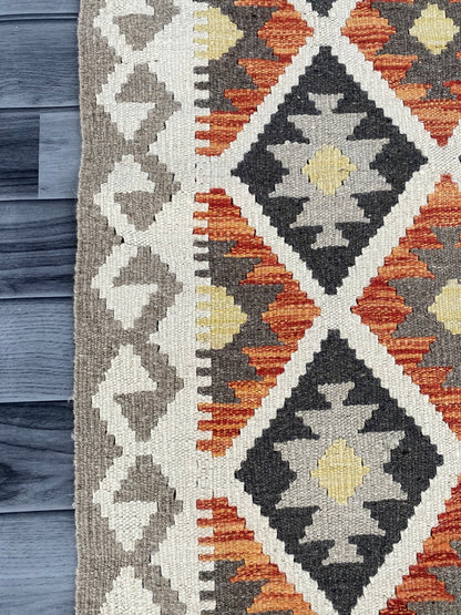 Handmade Afghan Chobi Kilim Hallway Runner Rug 195 CM x 67 CM ( SS # 160 )