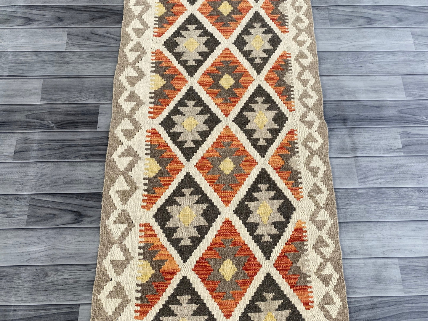 Handmade Afghan Chobi Kilim Hallway Runner Rug 195 CM x 67 CM ( SS # 160 )