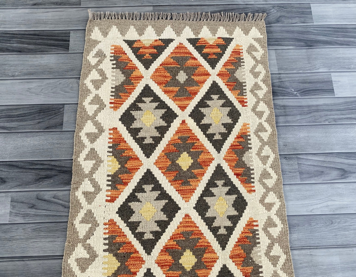 Handmade Afghan Chobi Kilim Hallway Runner Rug 195 CM x 67 CM ( SS # 160 )