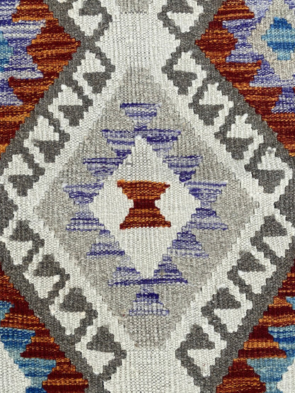 Handmade Afghan Chobi Kilim Hallway Runner Rug 207 CM x 78 CM ( SS # 158 )