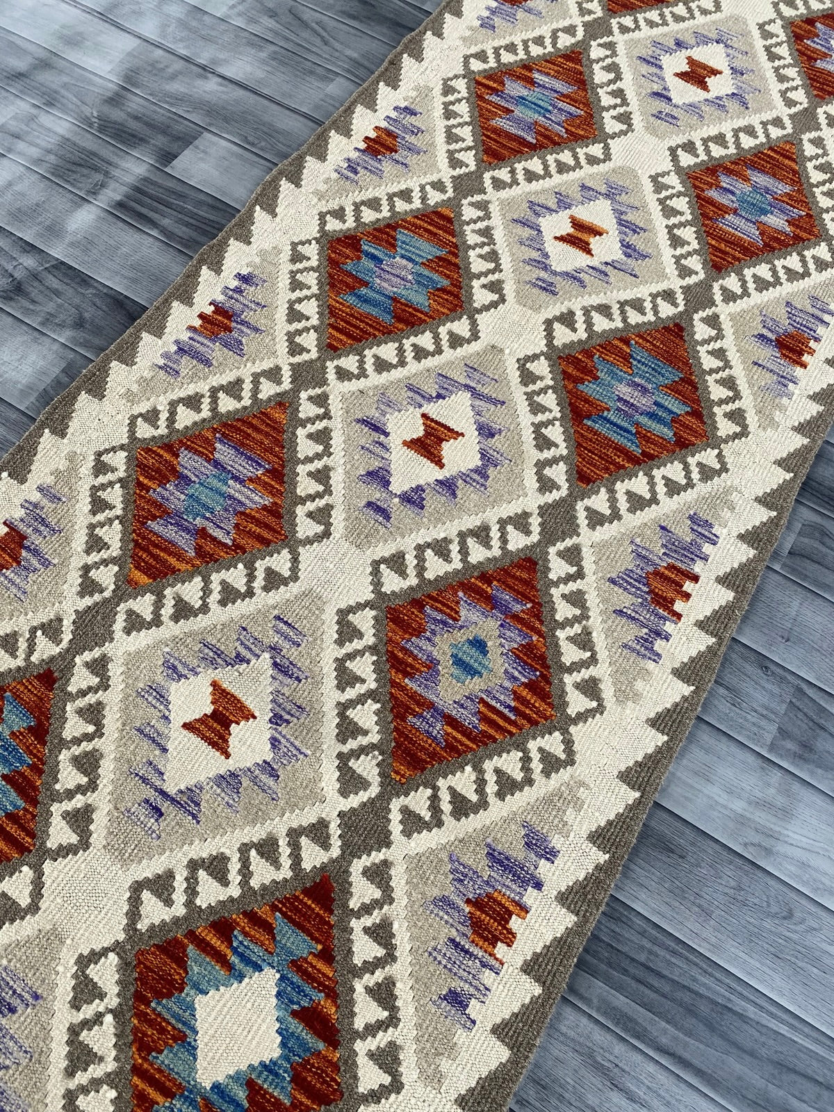 Handmade Afghan Chobi Kilim Hallway Runner Rug 207 CM x 78 CM ( SS # 158 )