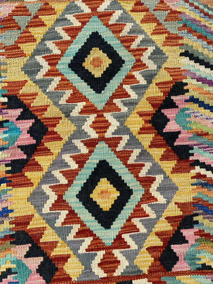 Handmade Afghan Chobi Kilim Rug 75x65 cm KAS#709