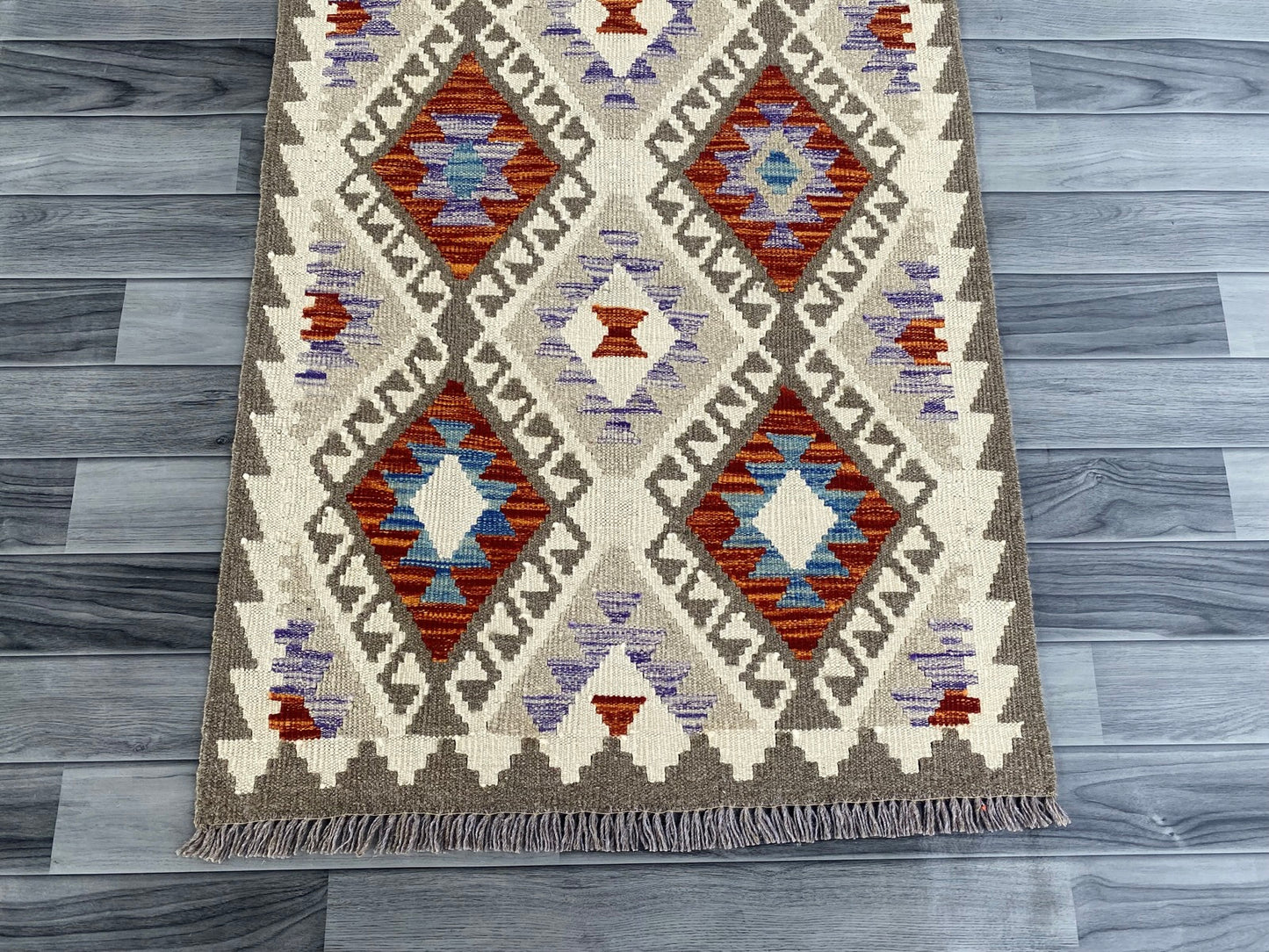 Handmade Afghan Chobi Kilim Hallway Runner Rug 207 CM x 78 CM ( SS # 158 )