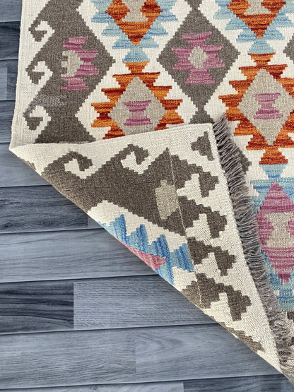 Handmade Afghan Chobi Kilim Hallway Runner Rug 200 CM x 82 CM ( SS # 157 )