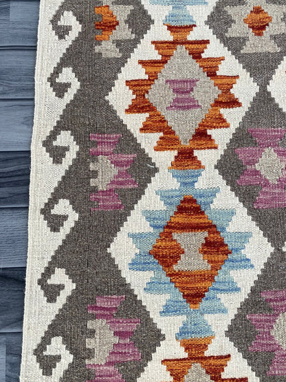 Handmade Afghan Chobi Kilim Hallway Runner Rug 200 CM x 82 CM ( SS # 157 )