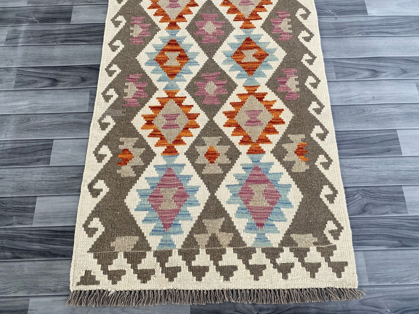 Handmade Afghan Chobi Kilim Hallway Runner Rug 200 CM x 82 CM ( SS # 157 )
