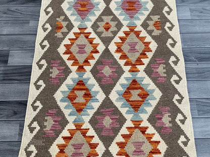 Handmade Afghan Chobi Kilim Hallway Runner Rug 200 CM x 82 CM ( SS # 157 )