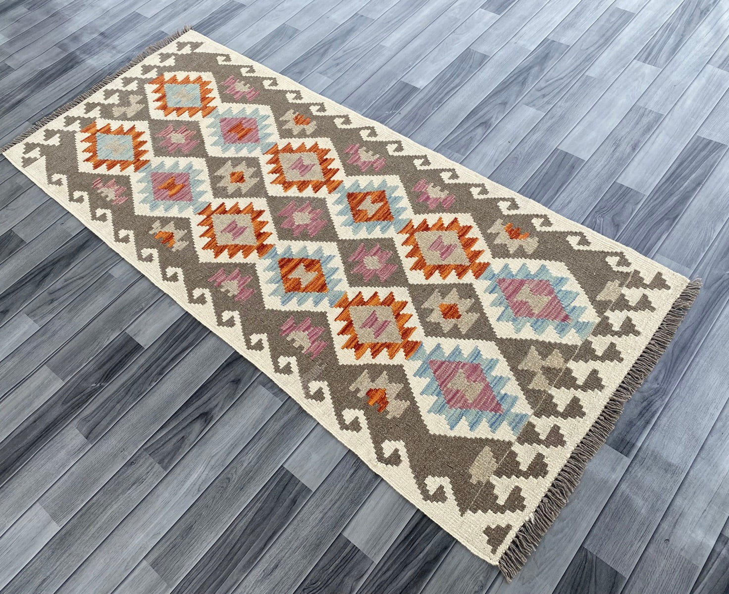 Handmade Afghan Chobi Kilim Hallway Runner Rug 200 CM x 82 CM  SS # 157