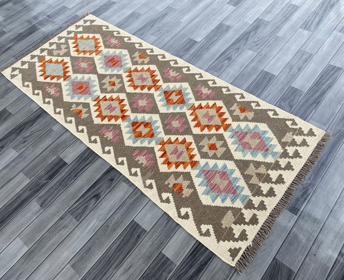 Handmade Afghan Chobi Kilim Hallway Runner Rug 200 CM x 82 CM ( SS # 157 )