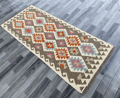 Handmade Afghan Chobi Kilim Hallway Runner Rug 200 CM x 82 CM ( SS # 157 )