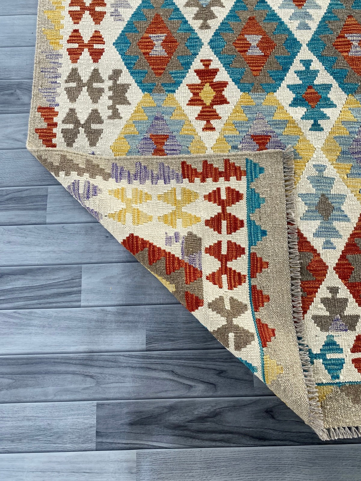 Handmade Afghan Chobi Kilim Rug 282 CM x  203 CM  SS # 142