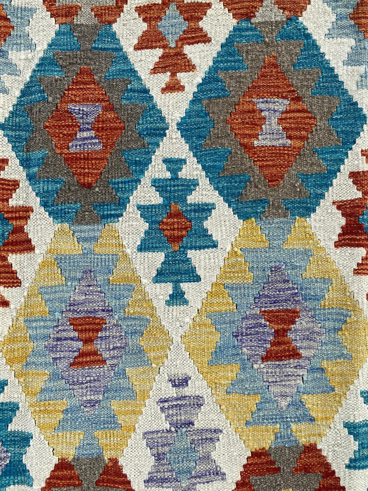 Handmade Afghan Chobi Kilim Rug 282 CM x  203 CM  SS # 142