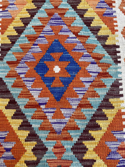 Handmade Flat Weave Kilim Rug (200 CM x 70 CM) SK#1079