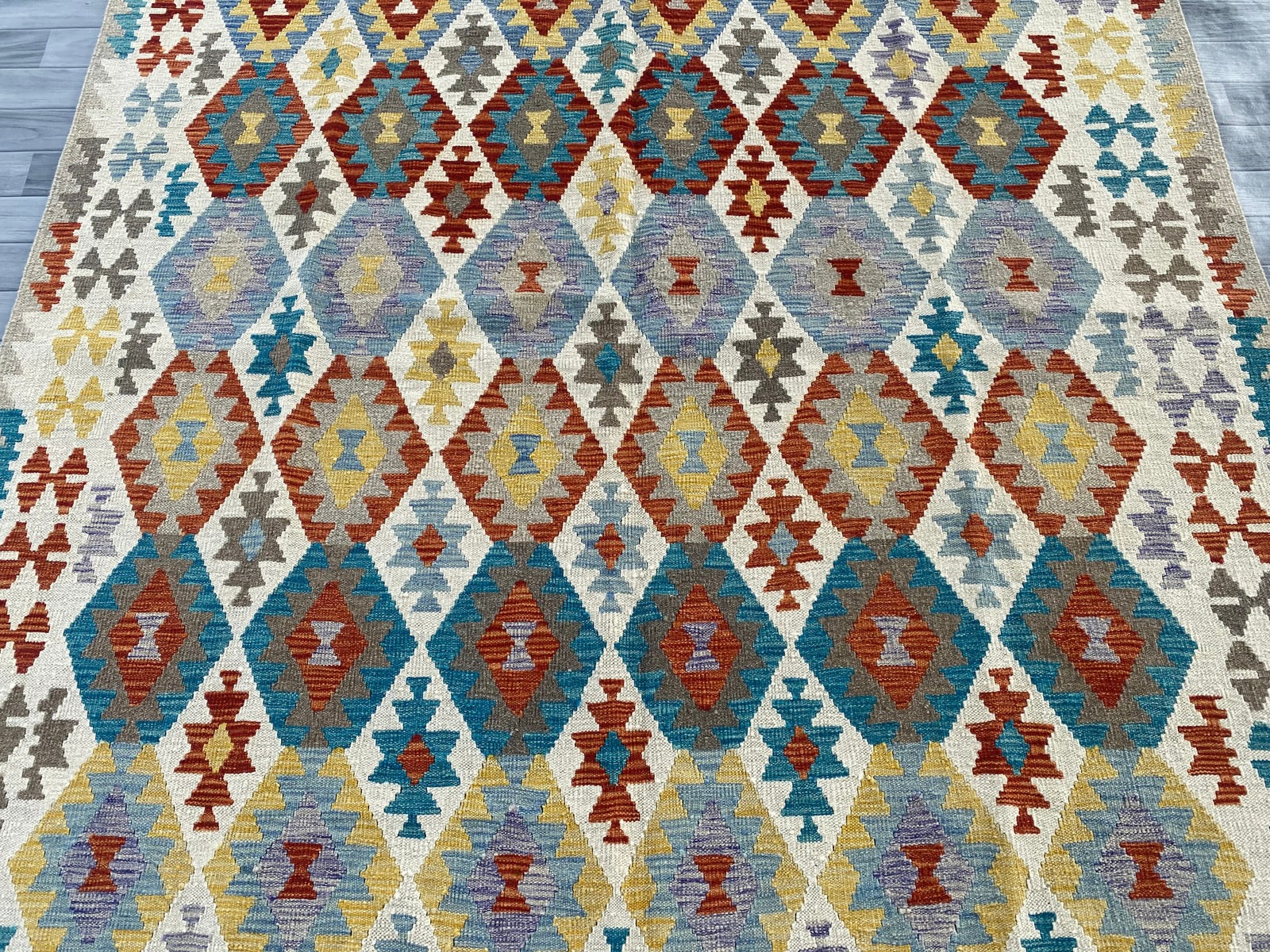 Handmade Afghan Chobi Kilim Rug 282 CM x  203 CM  SS # 142