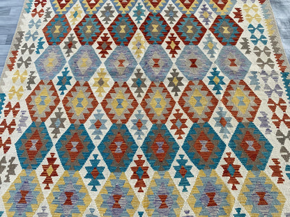 Handmade Afghan Chobi Kilim Rug 282 CM x  203 CM ( SS # 142 )