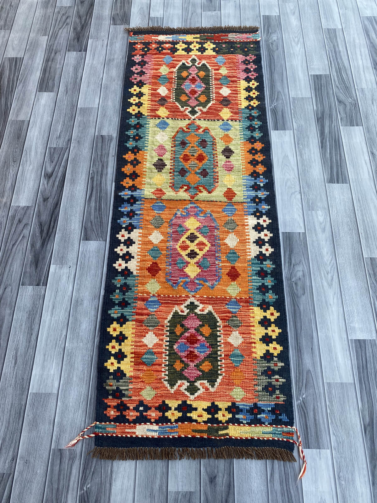 Handmade Flat Weave Kilim Rug 183 CM x 63 CM SK#1080