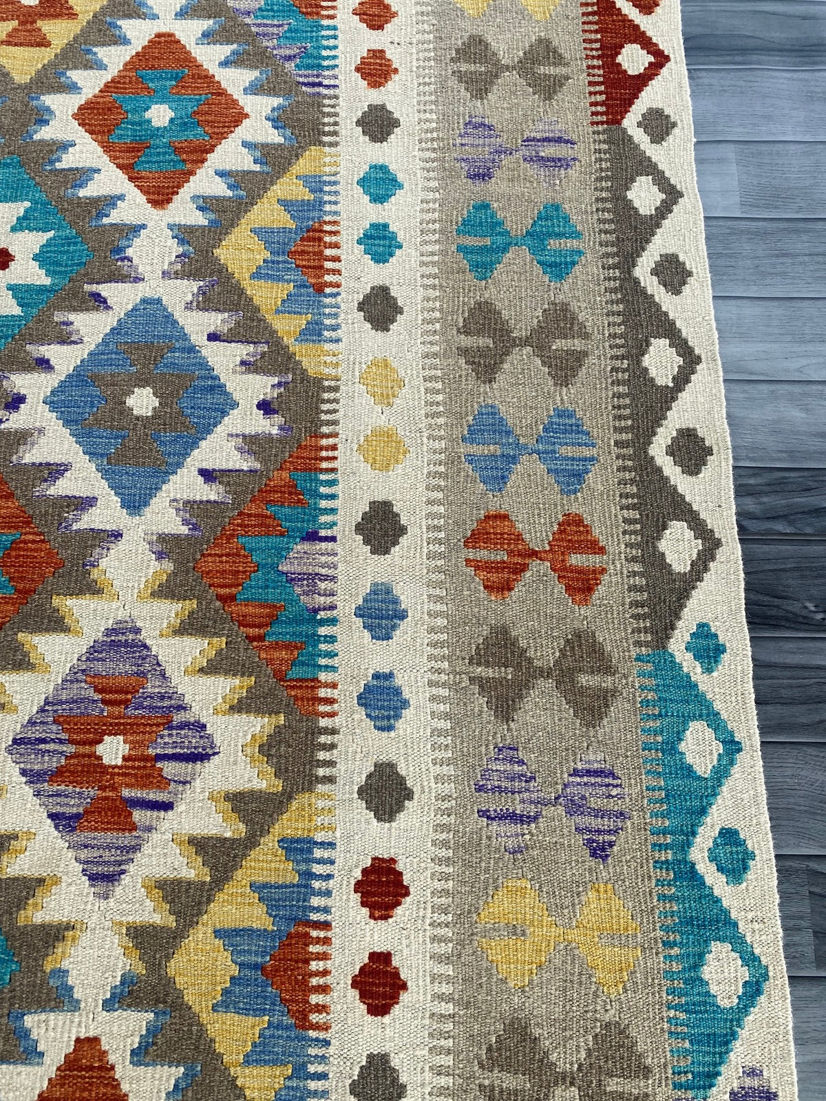 Handmade Afghan Chobi Kilim Rug 200 CM x  153 CM ( SS # 141 )