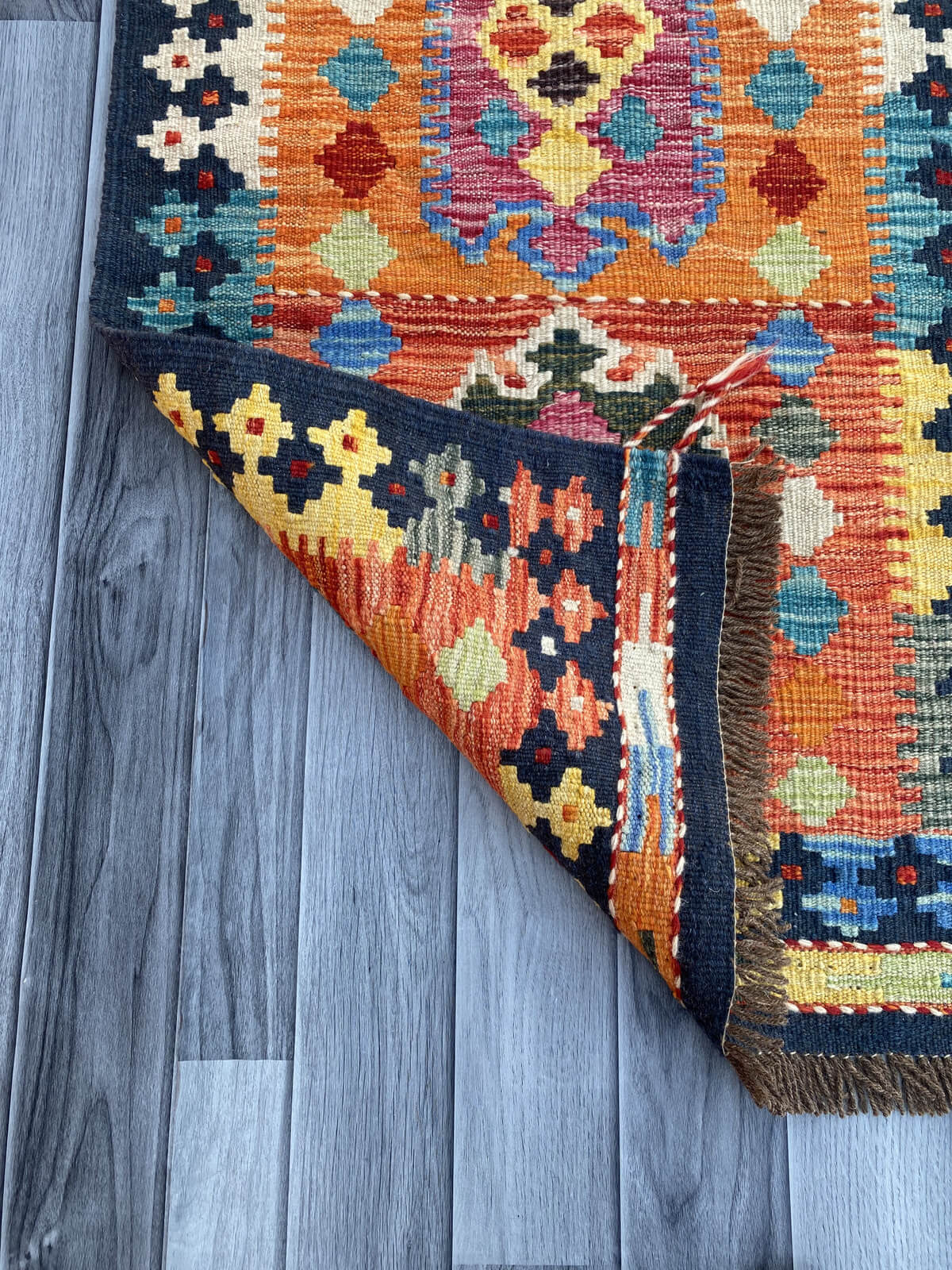 Handmade Flat Weave Kilim Rug (183 CM x 63 CM) SK#1080