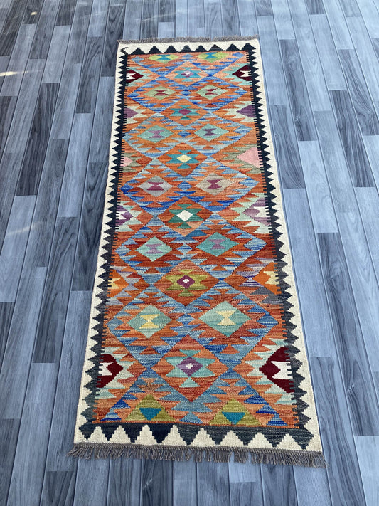 Handmade Flat Weave Kilim Rug (194 CM x 75 CM) SK#1081