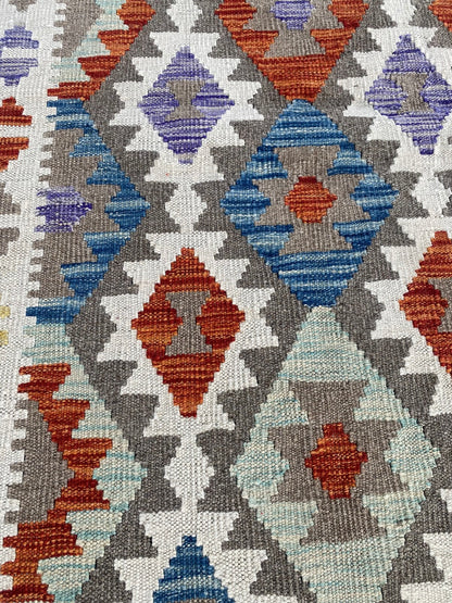 Handmade Afghan Chobi Kilim Rug 200 CM x  153 CM ( SS # 140 )