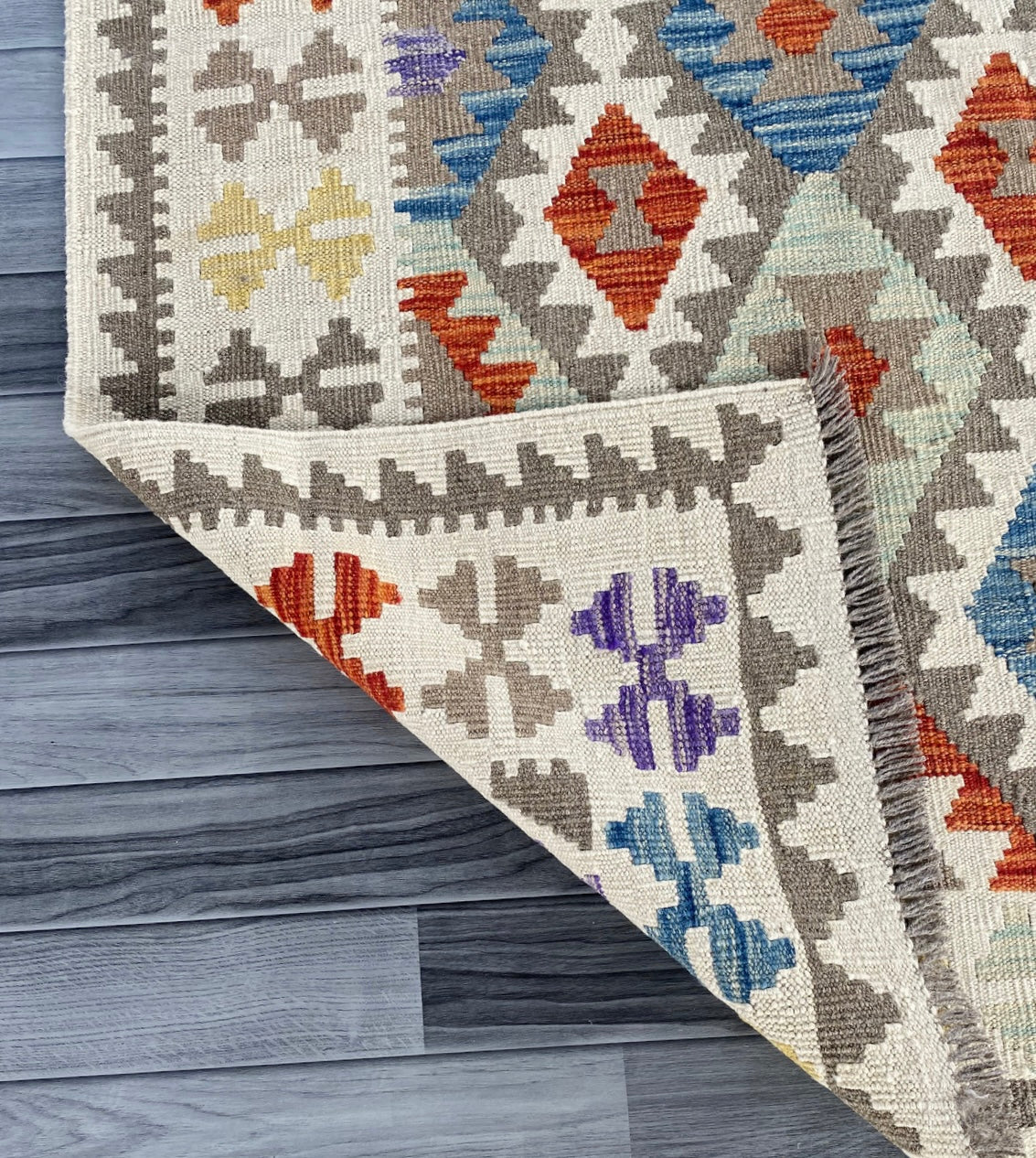 Handmade Afghan Chobi Kilim Rug 200 CM x  153 CM ( SS # 140 )